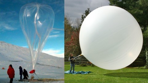 Weather balloons are intentionally under-filled on the ground so that when they're at altitude they'll be the right size.